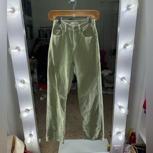 PacSun green corduroy pants, size 23